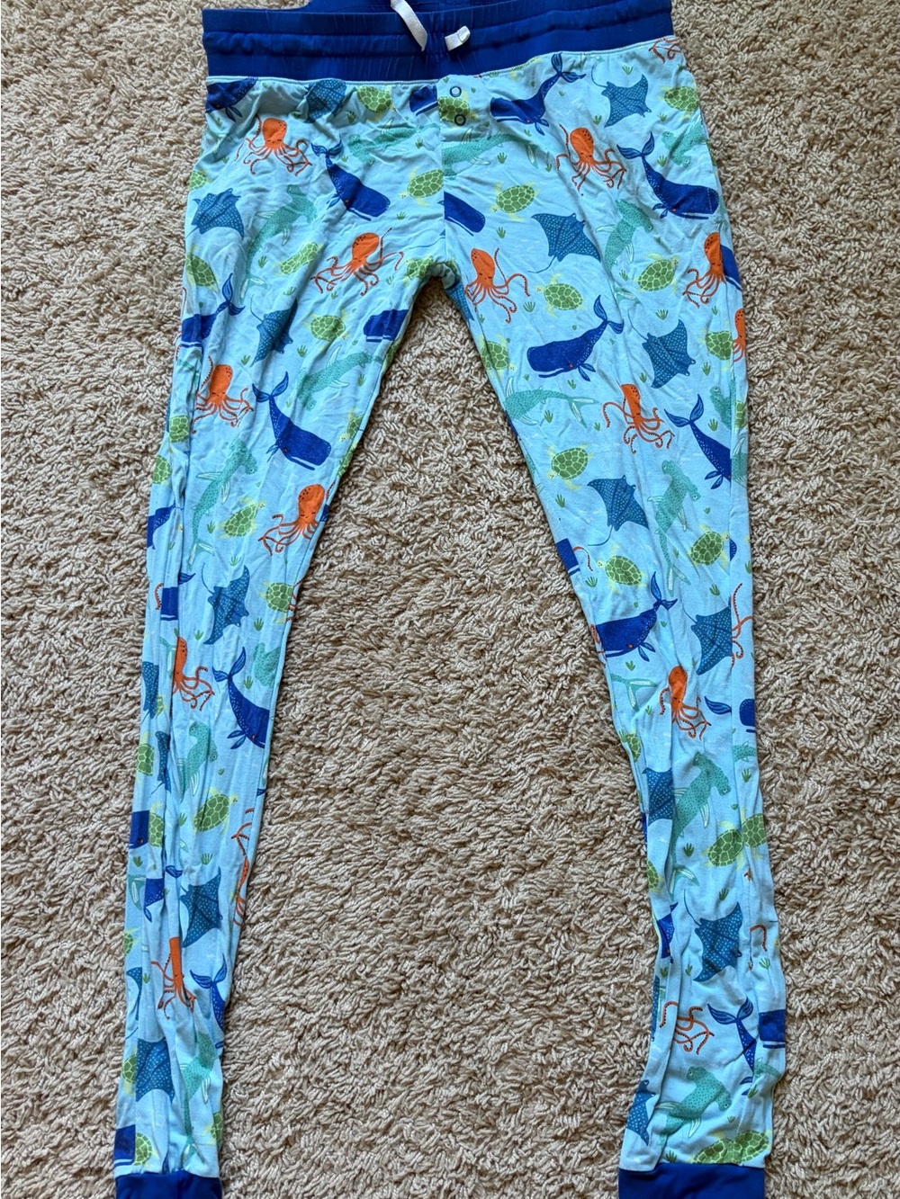 Little Sleepies Women’s Bamboo Pajama Pants Small Ocean Sea Life
